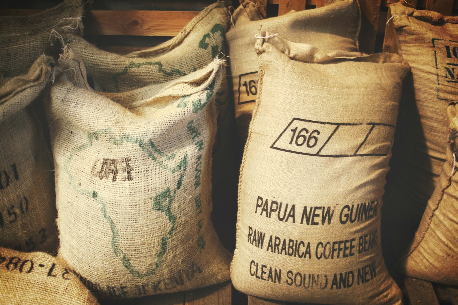 brown sack lot close-up photography